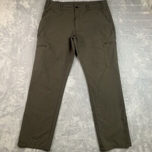 Magellan Outdoor Men's 38W Hickory Canyon Stretch Woven Green Cargo Pants